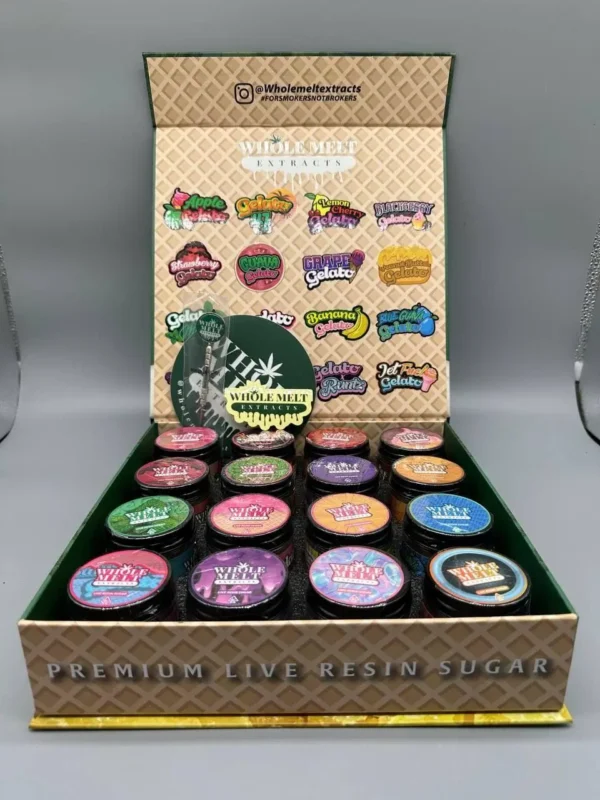 WHOLE-MELT-EXTARCTS-GELATO Whole Melt Extracts Gelato Edition premium cannabis extract variety pack with 16 unique gelato strains