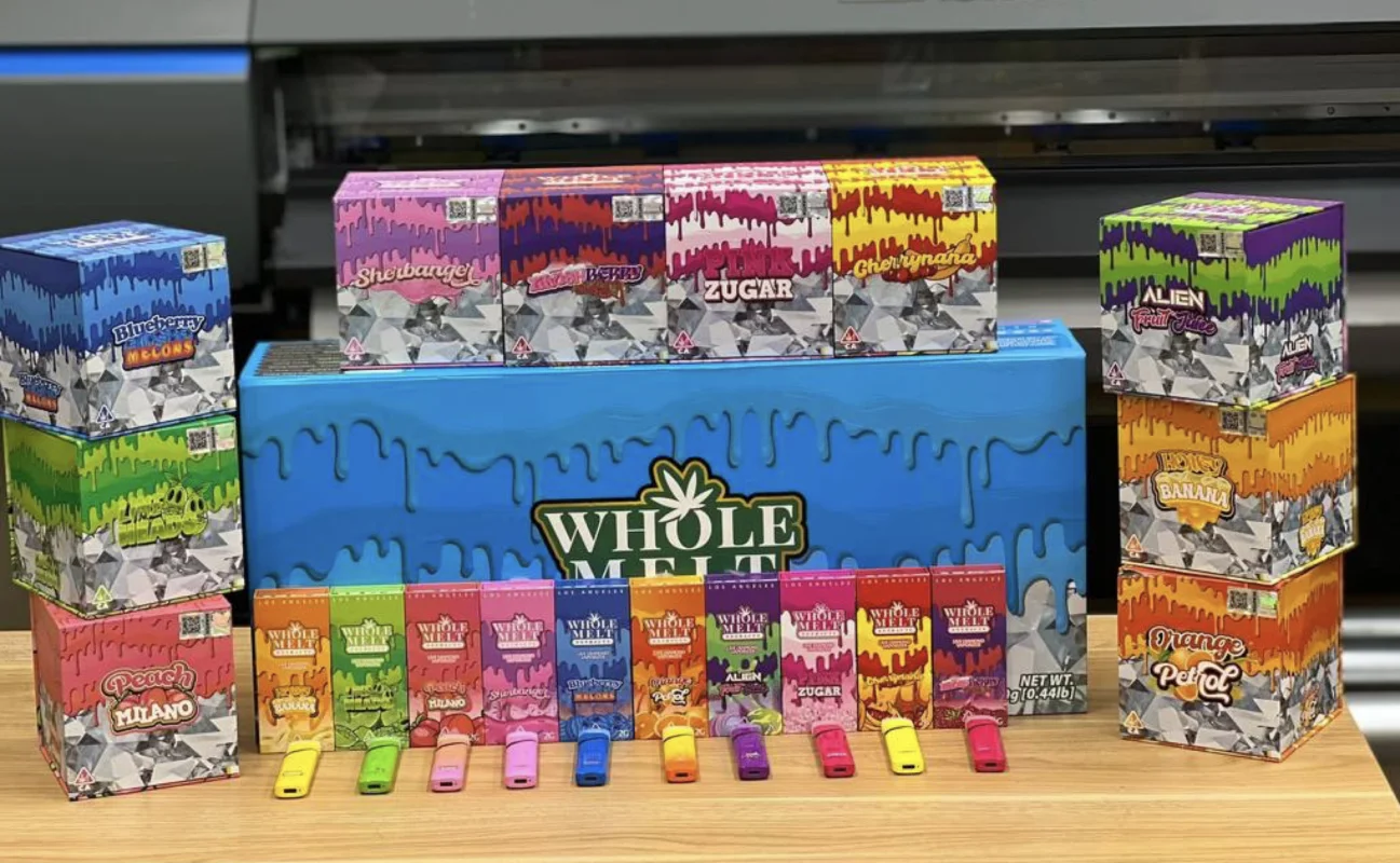 WHOLE MELT DISPOSABLES. 2G live resin disposable vape with liquid diamonds
