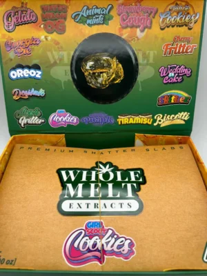 Whole Melts Girl Scout Cookies Shatter premium glass like concentrate in packaging