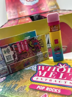 Whole Melts V5 Pop Rocks 2G live diamond disposable vape in vibrant packaging