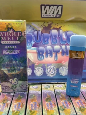 Whole Melts Bubble Bath V5 Vape premium 2g liquid diamond disposable with lavender and floral notes