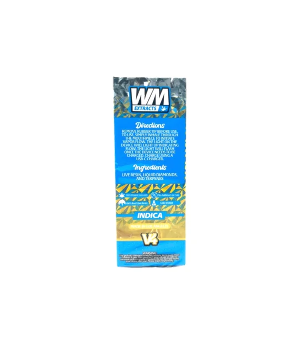 Whole Melts 2G Banana Taffy V4 Indica Disposable device and packaging.
