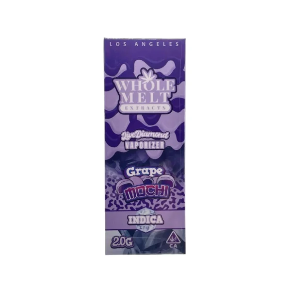 Whole Melts 2G Grape Mochi Hybrid Disposable, device and packaging